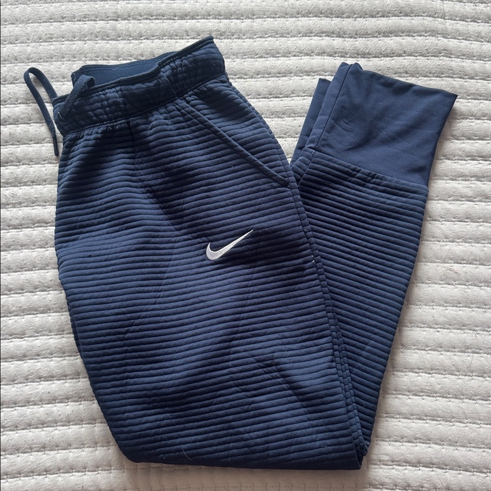 Nike Navy Ribbed Athletic Joggers - Picture 3 of 3